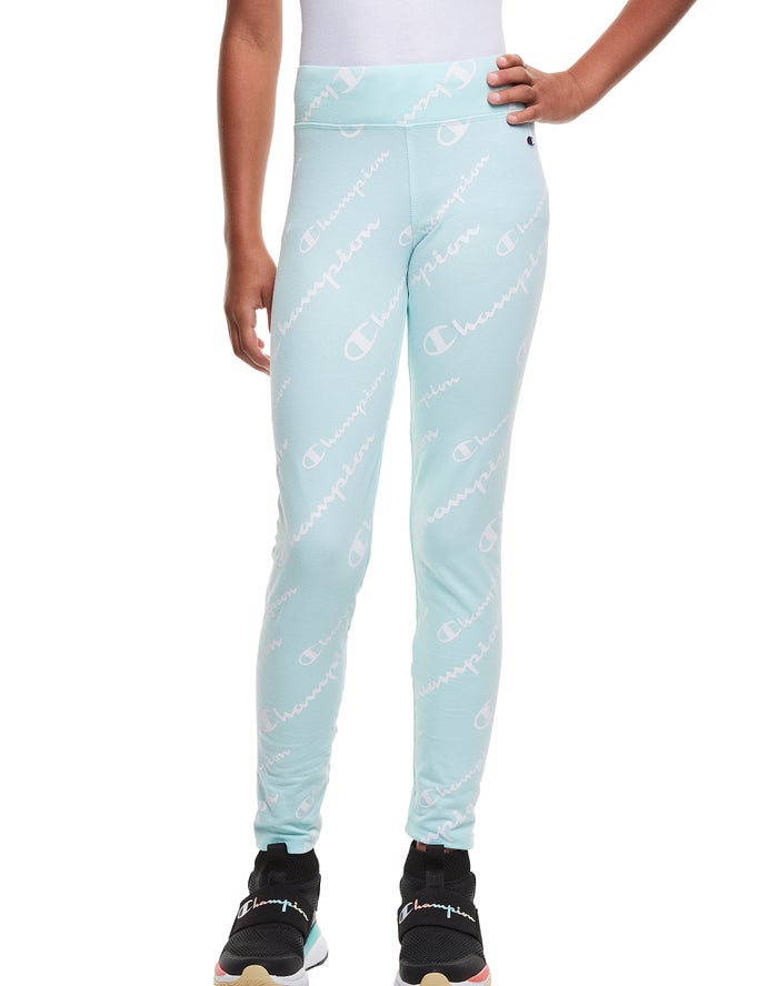 Leggings Champion Niña - Allover Logo ( Azules Claro ) 9871036-WC